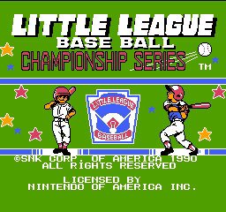 little league baseball nintendo